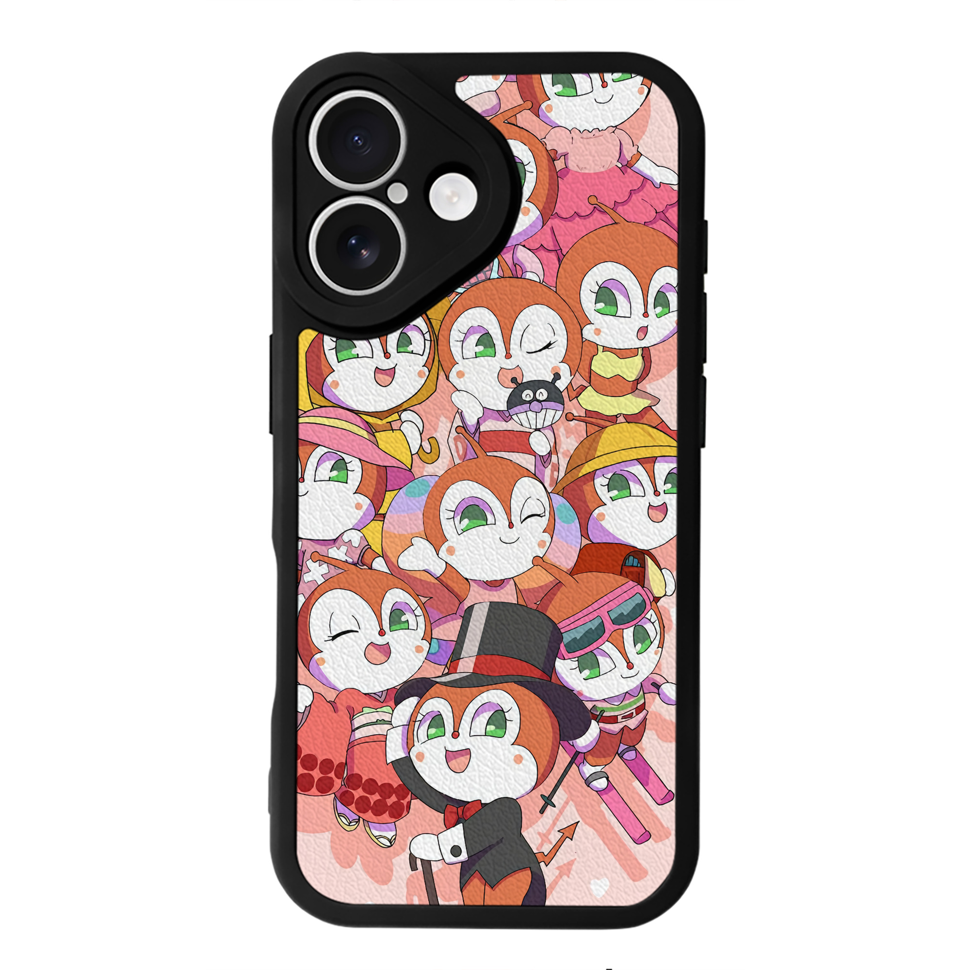 （画像用） アンパンマン Anpanman 【iPhone 16シリーズ対応】シリコンスマホケース（レザー調） 材質：シリコン